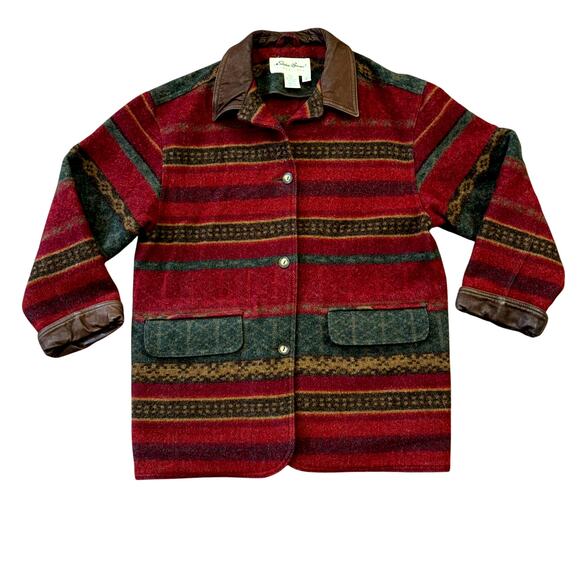 Eddie Bauer Jackets & Blazers - Vintage 90’s Wool Blanket Barn Eddie Bauer Jacket Women’s S Cottage Prairie Art